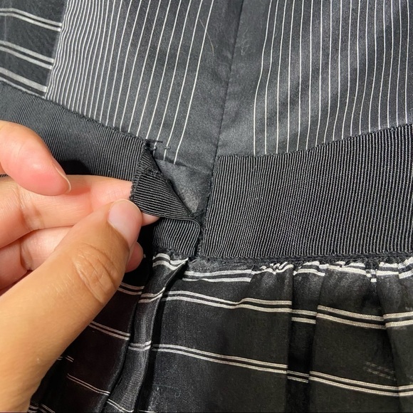 BCBGMaxazria Black Striped Strapless Mini Dress - Picture 7 of 7